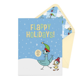 The Pigeon Flappy Holidays! Greeting Card by Knock Knock, 9781683496731
