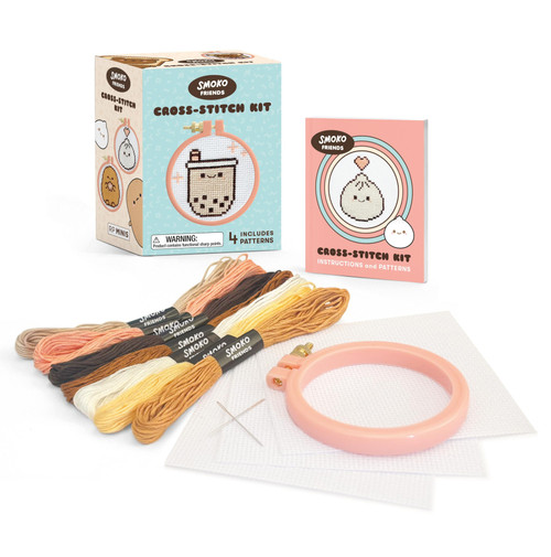 Smoko Friends Cross-Stitch Kit (Includes 4 Patterns) by Sosae Caetano, Dennis Caetano, 9798894142487