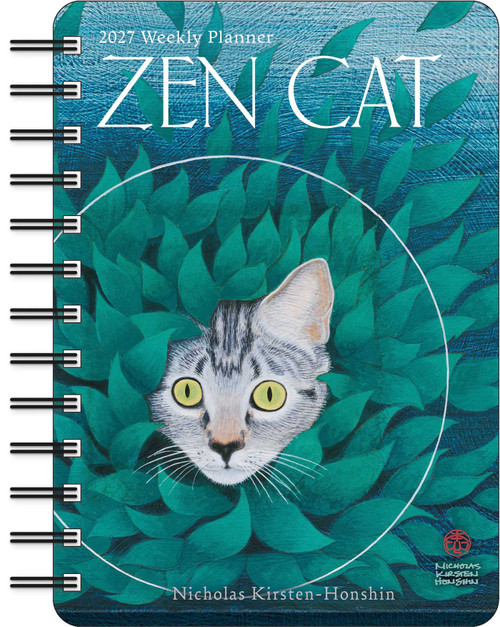 Zen Cat 2027 Weekly Planner Calendar (Meditational Art and Poetry) by Kirsten-Honshin Nicholas, 9798881610111