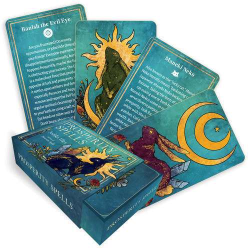 Prosperity Spells (Magic to Attract Wealth, Good Fortune, and Luck (36 Full-Color, Gilt-Edged Cards)) by Judika Illes, 9781578639496