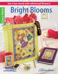 Bright Blooms Cross Stitch (Set a Fun Mood with Whimsical Flowers!) by Leisure Arts, 9781464714955