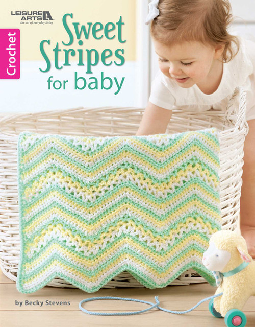 Sweet Stripes for Baby-Make 3 Color Afghans by Becky Stevens, 9781464754012