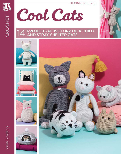 Crochet Cool Cats (14 Projects Plus Story of a Child and Stray Shelter Cat) by Kristi Simpson, 9781464779374