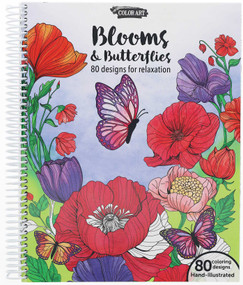Blooms & Butterflies Coloring Book (80 Designs for Relaxation) by Leisure Arts, 9781464790836