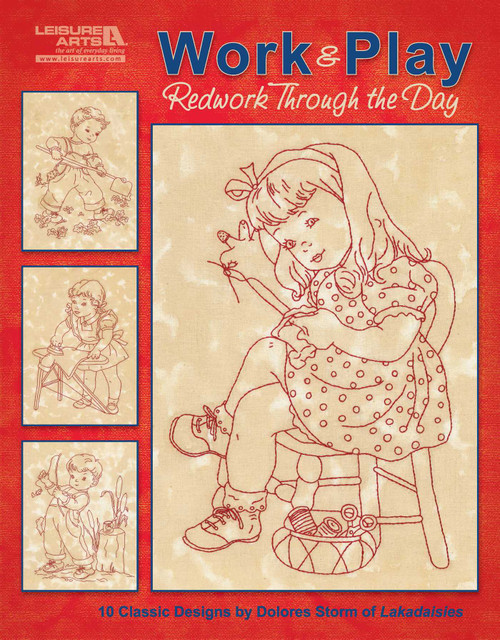 Work & Play, Redwork Through the Day (10 Classic Designs) by Delores Storm, 9781609000721