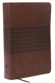 KJV Study Bible, Large Print, Leathersoft, Brown, Thumb Indexed, Red Letter (Second Edition) by Thomas Nelson, 9781401680343