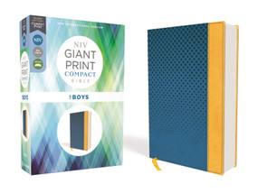 NIV, Giant Print Compact Bible for Boys, Leathersoft, Blue, Red Letter, Comfort Print by Zondervan, 9780310455790