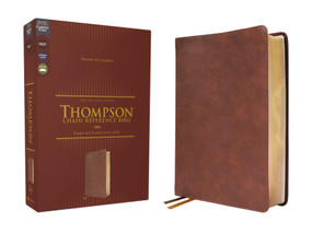 NKJV, Thompson Chain-Reference Bible, Leathersoft, Brown, Red Letter, Comfort Print by Dr.  Frank Charles Thompson, Zondervan, 9780310459484