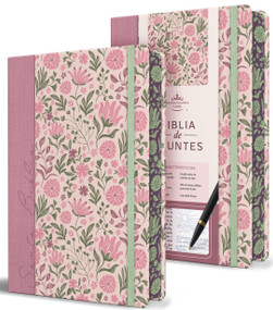 Biblia de Apuntes RVR 1960. Tapa dura, rosada con flores / Spanish Journalling Bible RVR 1960 Hardcover Pink with Flowers by Reina Valera Revisada 1960, 9798890985118