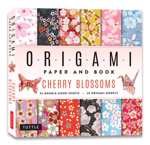 Cherry Blossoms Origami Paper and Book (20 Easy Models with 96 High Quality Folding Sheets (Double-Sided)) by Tuttle Studio, 9780804859516
