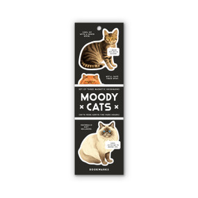 Moody Cats Magnetic Bookmark Set by Brass Brass Monkey, 9780735386907