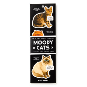 Moody Cats Magnetic Bookmark Set by Brass Brass Monkey, 9780735386907
