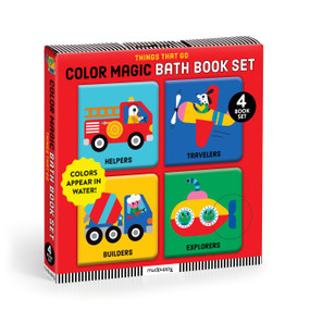 Things That Go Color Magic Bath Book Set by Mudpuppy, Vanja Kragulj, 9780735389694