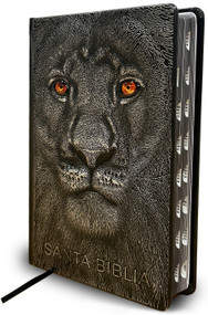 Biblia RVR 1960 Letra grande León de Judá edición especial plata con índice y canto negro  / Spanish Bible RVR 1960 Large Print Imitation Leather Lion.. by Reina Valera Revisada 1960, 9798890985668