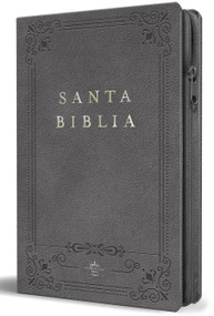 Biblia RVR 1960 letra grande tamaño manual, Piel gris con cremallera e índice / Spanish Bible RVR 1960 Handy Size Large Print Gray Leathersoft with Z.. by Reina Valera Revisada 1960, 9798890985699