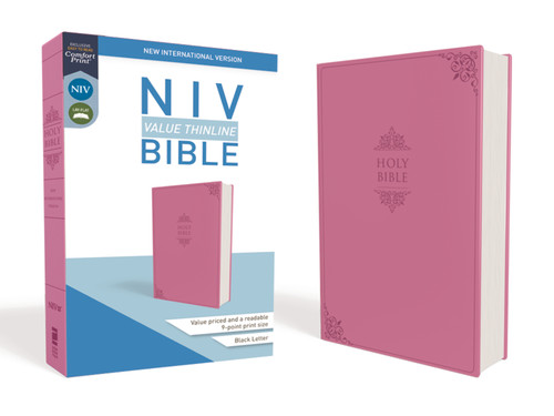 NIV, Value Thinline Bible, Leathersoft, Pink, Comfort Print by Zondervan, 9780310448495