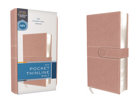 NIV, Pocket Thinline Bible, Leathersoft, Pink, Snap Closure, Red Letter, Comfort Print by Zondervan, 9780310458173