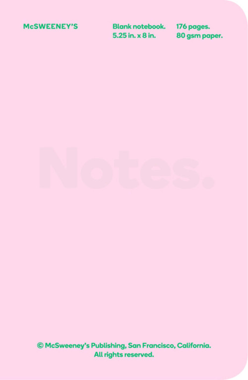 McSweeney's Blank Vinyl Notebook by Sunra Thompson, 9781944211639