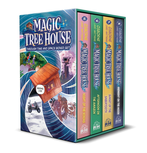 Magic Tree House Through Time and Space Boxed Set: Graphic Novels 5-8 by Mary Pope Osborne, Jenny Laird, Kelly Matthews, Nichole Matthews, 9798217228386