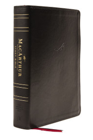 NASB, MacArthur Study Bible, Black Leathersoft, Thumb Indexed, 1995 Text, Comfort Print by John F. MacArthur, Thomas Nelson, 9780785230342