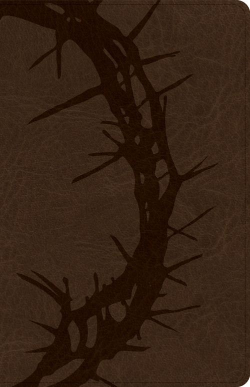 CSB Large Print Personal Size Reference Bible, Optimal Type, Digital Study Edition, Brown Crown of Thorns LeatherTouch by CSB Bibles by Holman, 9798384553007