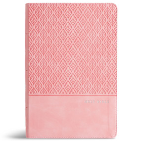 CSB Personal Size Giant Print Bible, Easy-to-Read Optimal Type, Digital Study Edition, Pink LeatherTouch by CSB Bibles by Holman, 9798384553052