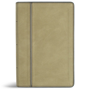 CSB Personal Size Giant Print Bible, Easy-to-Read Optimal Type, Digital Study Edition, Sage SuedeSoft LeatherTouch by CSB Bibles by Holman, 9798384553076
