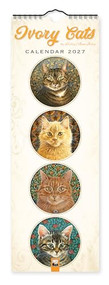 Ivory Cats Slim Calendar 2027 (Art Calendar) by Flame Tree Studio, 9781806941643