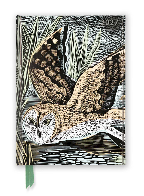 Angela Harding: Marsh Owl 2027 Luxury Diary Planner - Page to View with Notes by Flame Tree Studio, 9781806941803