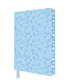 Moomin and Flowers 2027 Artisan Art Vegan Leather Diary Planner - Page to View with Notes by Flame Tree Studio, 9781806941995