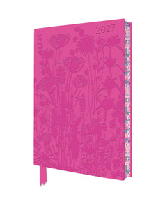 Lucy Innes Williams: Pink Garden House 2027 Artisan Art Vegan Leather Diary Planner - Page to View with Notes by Flame Tree Studio, 9781806942008