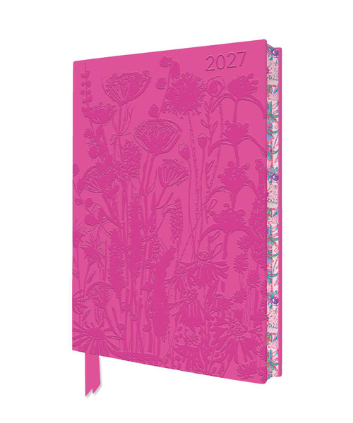 Lucy Innes Williams: Pink Garden House 2027 Artisan Art Vegan Leather Diary Planner - Page to View with Notes by Flame Tree Studio, 9781806942008