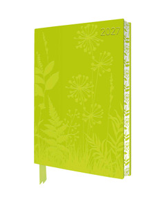 Flower Meadow 2027 Artisan Art Vegan Leather Diary Planner - Page to View with Notes by Flame Tree Studio, 9781806942015
