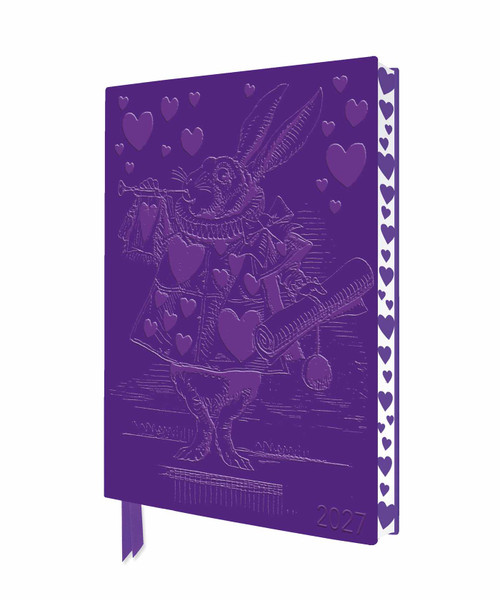 Alice's Adventures in Wonderland: White Rabbit 2027 Artisan Art Vegan Leather Diary Planner - Page to View with Notes by Flame Tree Studio, 9781806942022
