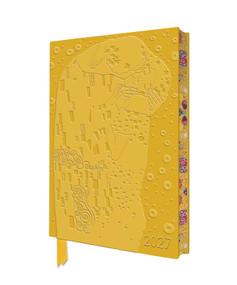 Gustav Klimt: The Kiss 2027 Artisan Art Vegan Leather Diary Planner - Page to View with Notes by Flame Tree Studio, 9781806942077