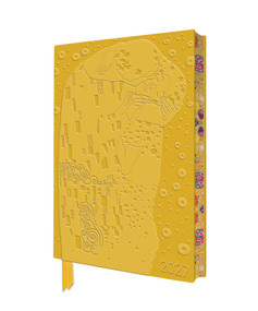 Gustav Klimt: The Kiss 2027 Artisan Art Vegan Leather Diary Planner - Page to View with Notes by Flame Tree Studio, 9781806942077