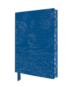 Vincent van Gogh: The Starry Night 2027 Artisan Art Vegan Leather Diary Planner - Page to View with Notes by Flame Tree Studio, 9781806942084