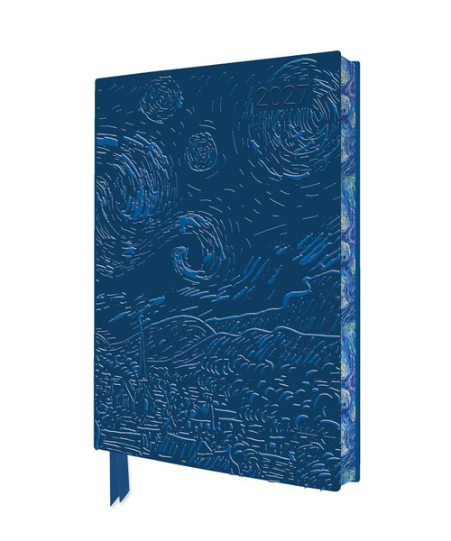 Vincent van Gogh: The Starry Night 2027 Artisan Art Vegan Leather Diary Planner - Page to View with Notes by Flame Tree Studio, 9781806942084