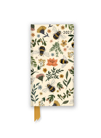 Jade Mosinski: Garden Bees 2027 Luxury Slimline Pocket Diary Planner - Week to View by Flame Tree Studio, 9781806942169