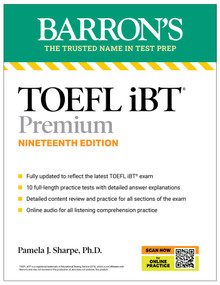 TOEFL, iBT Premium, Nineteenth Edition: Prep Book with 10 Practice Tests + Comprehensive Review + Online Audio (2026) by Pamela J. Sharpe, 9798349703126