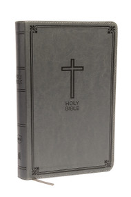 NKJV, Deluxe Gift Bible, Leathersoft, Gray, Red Letter, Comfort Print (Holy Bible, New King James Version) by Thomas Nelson, 9780718075040