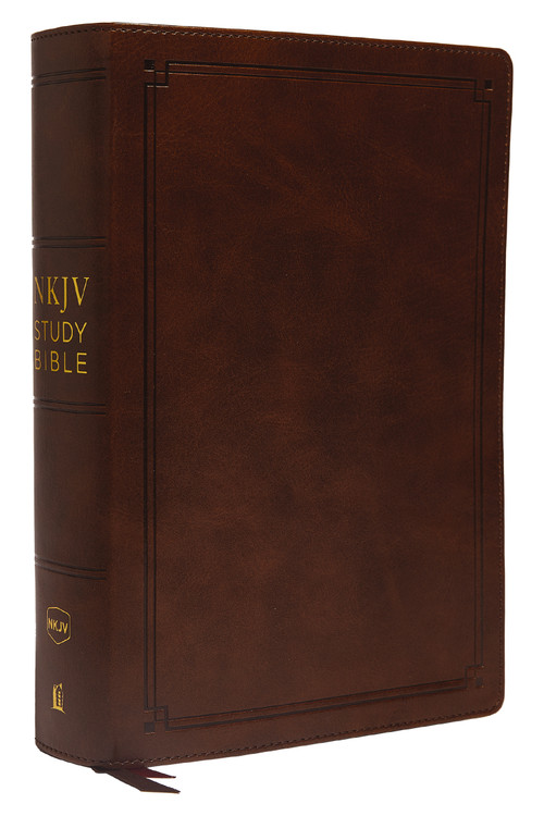 NKJV Study Bible, Leathersoft, Brown, Thumb Indexed, Comfort Print (The Complete Resource for Studying God's Word) by Thomas Nelson, 9780785223702