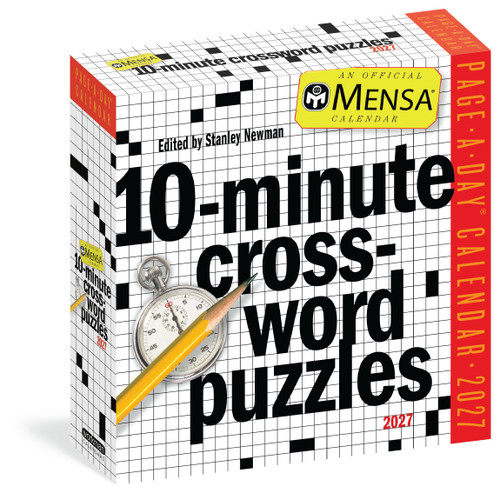 Mensa® 10-Minute Crossword Puzzles Page-A-Day® Calendar 2027 by Stanley Newman, Workman Calendars, 9781523533633