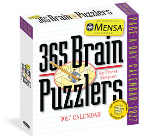 Mensa® 365 Brain Puzzlers Page-A-Day® Calendar 2027 (Word Puzzles, Logic Challenges, Number Problems, and More) by Fraser Simpson, Workman Calendars, 9781523533640
