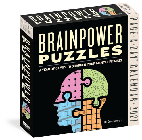 Brainpower Puzzles Page-A-Day® Calendar 2027 (A Year of Games to Sharpen Your Mental Fitness) by Dr. Gareth Moore, Workman Calendars, 9781523534210