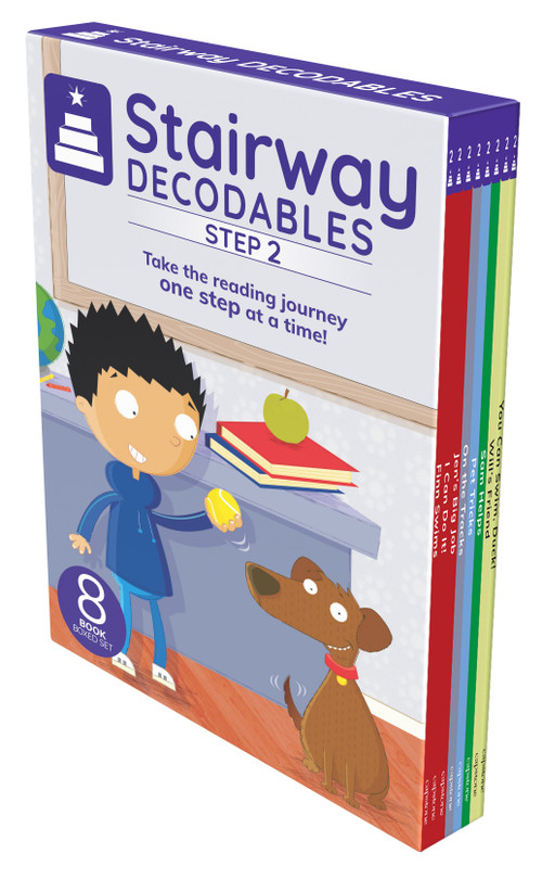 Stairway Decodables Step 2 (8-Book Boxed Set #1) by Leanna Koch, Kristen Cowen, Chad Thompson, Shirley Beckes, Burak Senturk, Sara Schultz, Craig Cameron, Mike Byrne, Andrew Rowland, 9798875223365