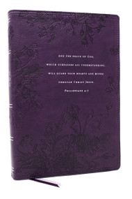 Peace of God Bible: Discover and Experience God's Shalom Throughout the Bible (NKJV, Purple Leathersoft, Red Letter, Comfort Print) by Jeremiah J. Johnston, PhD, 9781400335015