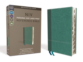 NIV, Personal Size Reference Bible, Large Print, Leathersoft, Teal, Red Letter, Thumb Indexed, Comfort Print by Zondervan, 9780310449751