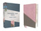 NIV, Personal Size Bible, Large Print, Leathersoft, Pink/Gray, Red Letter, Comfort Print by Zondervan, 9780310454298