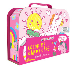 Markerific Jr.: Upbeat Unicorns (Color Me Carry Case with coloring book, stickers, markers and pencil case!) by Lake Press, 9780655246565
